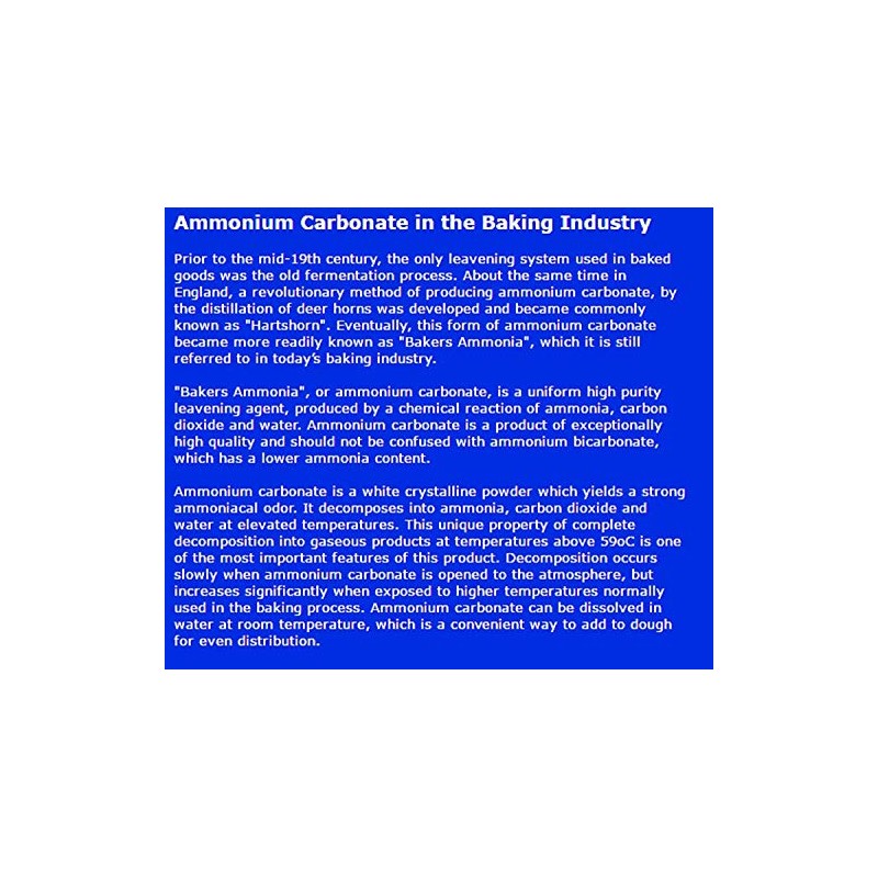 Oasis Supply Baker's Ammonia, Ammonium Carbonate, Ammonium Bicarbonate, Traditional Leavening