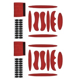 2 Set Cycle Helmet Pads, Helmet Padding Kit, Universal Foam Pads for Motorcycle Bike Cycling Helmet (Red)
