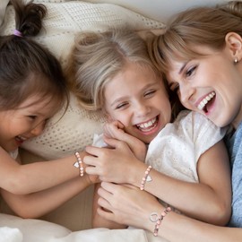 Gifts for Mom Daughter Matching Bracelets Christmas Gifts for Mom Women from Daughter Birthday Gift for Mom Mommy and Me New Mom Mother in Law Christmas Gifts Stocking Stuffers 3PCS