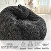 LIFEREVO Fluffy Faux Fur Bean Bag Chair Cover (No Filler),