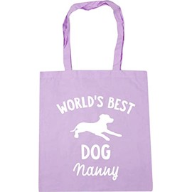 Hippowarehouse World's Best Dog Nanny Tote Shopping Gym Beach Bag 42cm x38cm, 10 litres