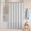 cloth polyester shower curtain liner bathroom fabric white 72x72in