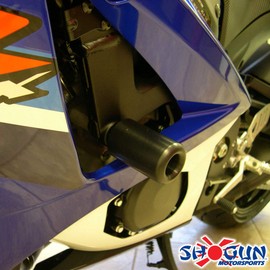 Shogun USA Made Suzuki GSXR1000 GSXR 1000 2007 2008 Black No Cut Frame Sliders - 750-5319