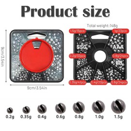 2 Pcs Fishing Weights, Split Shot Fishing Weights, Fishing Shot - 120g Lead-Free Drop Shot Sinkers (2-Pack) for Freshwater & Saltwater Angling - Eco-Friendly Non-Toxic Design