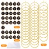 Aylifu 40pcs Golden Wine Glass Charms Rings Drink Marker Identification