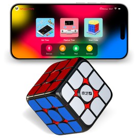 ROXENDA Smart Cube - Art Edition, 3x3 Magnetic Speed Cube, Bluetooth Connection with Smart Player App, Adjustable Magnetic System Smooth Turning for Beginner Friendly