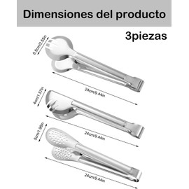3 Piezas Pinzas De Cocina, Pinzas De Cocina Acero Inoxidable, Utensilios Para Servir Ensaladas En Fiestas, Para Cocineros Domésticos, Anfitriones De Fiestas, Entusiastas De Barbacoas