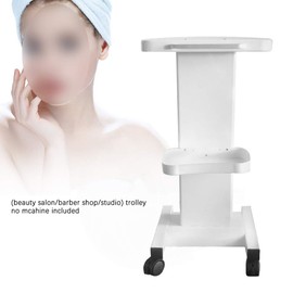 CNCEST Beauty Salon Trolley, Portable Beauty Instrument Storage Tray Beauty Instrument Cart with Silent Universal Wheel Suitable for Beauty Salons Barbershop Studios (White)