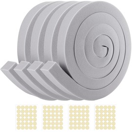 moonoom 4 Pcs Foam Air Conditioner Weatherseal Tape-1''x1''6.5ft Air Conditioner Foam Tape-Non-Adhesive Foam Seal Strip with Glue Point for Air Conditioner Door Window Seal