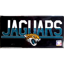 Stockdale Jacksonville Jaguars Duo-Tone Black Deluxe Laser Cut Acrylic Inlaid License Plate Tag Football