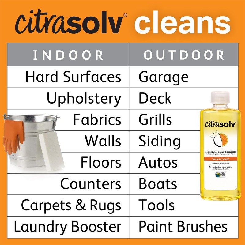 Citra Solv Concentrated Cleaner & Degreaser, Deodorizer, Home & Outdoor,