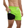 YnimioAOX Men’s Swim Trunks 5 Inch with Compression Liner 2