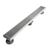 Neodrain 24-Inch Linear Shower Drain with Quadrato Pattern Grate,Brushed 304