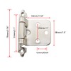 SDTC Tech 4-Pack Overlay Cabinet Door Hinges Nickel Plated Self-Closing