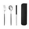 Cutlery Set, Stainless Steel, Chopsticks, Fork, Spoon, 3-piece Set, with