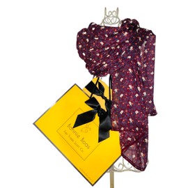Bonnie Boas COMPLIMENTARY GIFT WRAPPING, Fair Trade Scarf Mother's Day gift Women's gift (Zena Burgandy)
