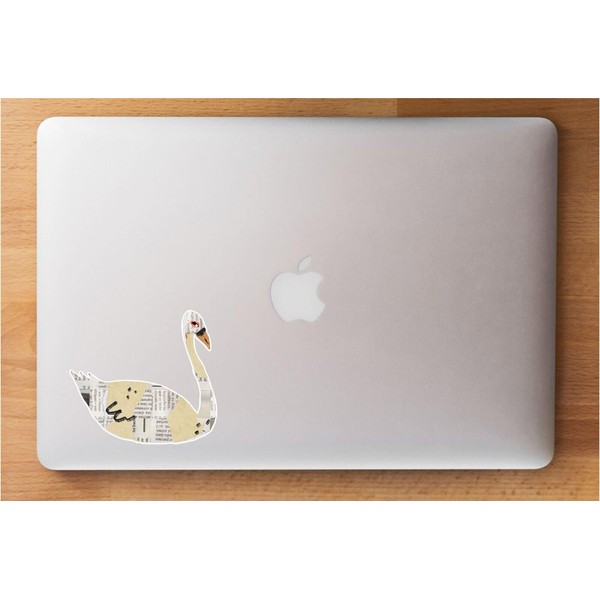 Home Decor Swan Sticker Paper Collage Funny Laptop tablet Unique