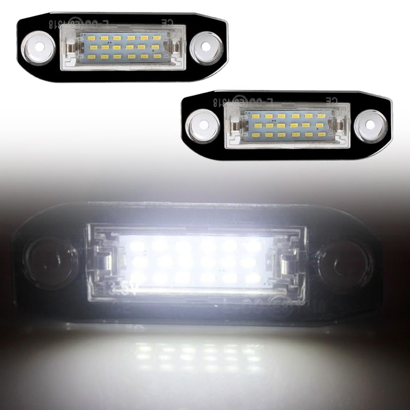 KACEPAR License Plate Lamp Tail Light Clear Lens, 18-LEDs License