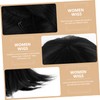Outanaya Short Bob Wigs Bangs for Women Black Straight Wig