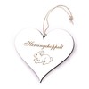 Engraved Heart Door Sign 13 x 12 cm (Hereingehoppelt Kaninchen,