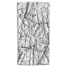 Moslion Branches Bath Towels Clearance 64Lx32W Inch Black and White Tree Branches Nature Season Forest Plant Bath Hand Towel Decorative Bath Towels Soft Polyester-Microfiber for Bathroom