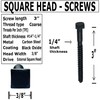 BRAUNY BOY HARDWARE - ¼” x 3” - Rustic Square