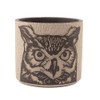 Napco Rustic Carved Horned Owl Face - 5.75 Inch Brown