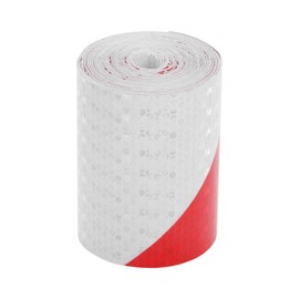 HOPESPANNER Universal 32.81ft x 3.94" Air-Release Adhesive Pinstripe Tape Automotive Pinstriping Tape PVC Red,White