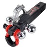 TOPTOW Trailer Hitch Tri-Ball Hitch Mount with Chrome 1-7/8-in, 2-in,