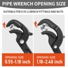 BCJCLTS Pipe Wrench Set, 10” and 15” Self Adjusting Wrench