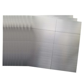 80-Pack 3"x6" Brushed Silver Aluminum Peel and Stick Tile Backsplash Panels (Brushed Aluminum)