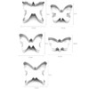Plain Edge Butterfly Cutter Set in Assorted Sizes, Stainless Steel,
