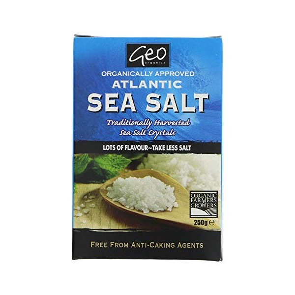 Geo Organics Atlantic Sea Salt Crystals 250g (Pack of 6)