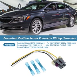 Partuto Crankshaft Position Sensor Connector Wiring Harnesses for GMC YUKON XL 2500 07-13 8898799 3 Pin Wiring Harnesses for Crankshaft Position Sensor Connectors W/Heat Shrinks Set