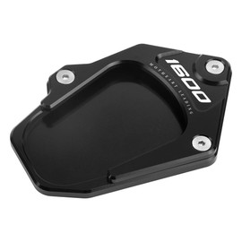MotHeart Motorcycle Kickstand Base Pad For K1600B 2017-2023 K1600GT 2017-2023 K1600GTL 2017-2023 Durable Metal CNC Anti-Slip Kickstand Enlarger k1600b k1600gt Accessories (Black)