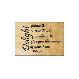 Delight Yourself in the Lord Mounted Rubber Stamp - Religious #22