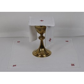 Church Atelier Altar Linens Set with Embroidered Cross (Pall, Corporal, Purificator, Towel)