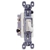Legrand - Pass & Seymour 663WGCC10 Three Way Toggle Ground Switch 15-Amp 120-volt High Impact Resistant Construction, White