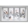 LOKIPA 8 Sheets Christmas Window Stickers Christmas Window Cling Christmas