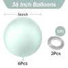 KALOR 36 Inch Giant Pastel Green Balloons, 6 Pack Large