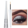 Smudge-proof Silver Glitter Eyeliner - Liquid Glitter Eyeshadow with Waterproof
