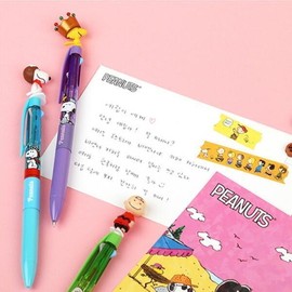 Artbox/Stationery & Toys Peanuts Character Mascot 3-Color Ballpoint Pen (Select Option) / 아트박스문구앤토이스 피너츠 캐릭터 마스코트 3색 볼펜 (옵션선택)