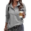 SHEWIN Womens Sweatshirt Casual Long Sleeve Lightweight Sweatshirts Loose Button