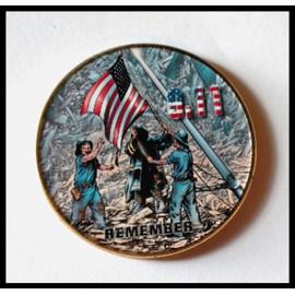 9/11 New York Firefighters Raising Flag #259 Memorial Honor Challenge Coin