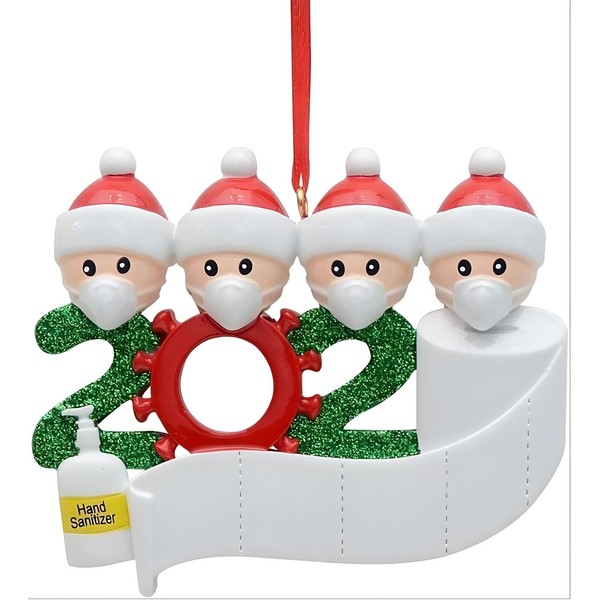 Handmade Cute Christmas Tree Ornament 2021 Mask Sanitizer Toilet Paper