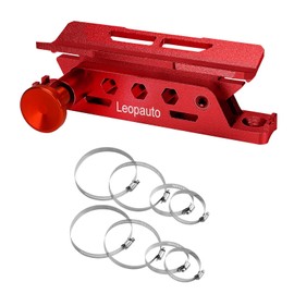 Leopauto Universal Vehicle Fire Extinguisher Bracket, Aluminum Adjustable Quick Release Roll Bar Fire Extinguisher Bottle Mount with 8 Clamps, Compatible with Jeep Wrangler JK TJ Rubicon UTV, Red