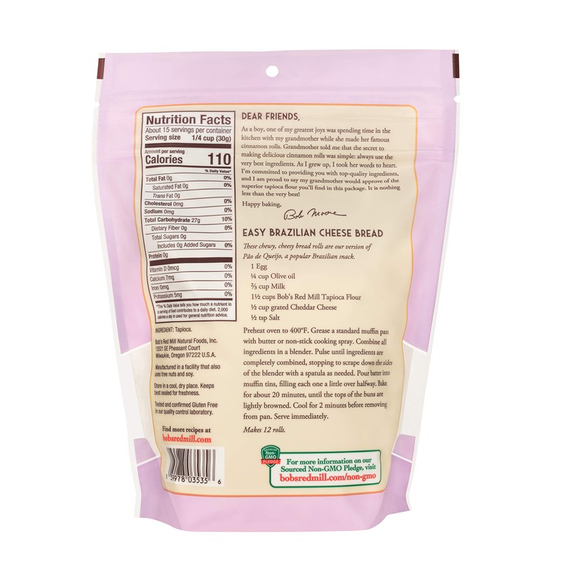 Bob's Red Mill Tapioca Flour, 16oz (Pack of 1) -