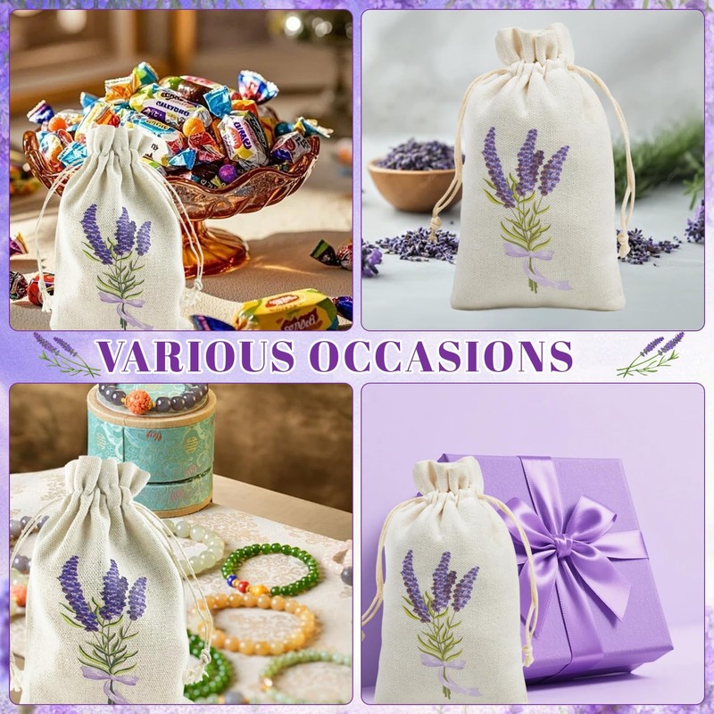 10 Pezzi Sacchettini per Lavanda Vuoti, Borsa Profumati Lavanda in