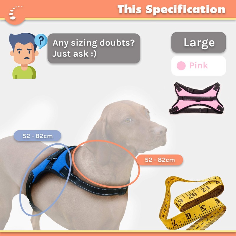 Zenify Pets Dog Harness - Chest Control Grab Adjustable Reflective