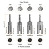sourcing map 4pcs Hex Nut Driver Drill Bit Set 10mm